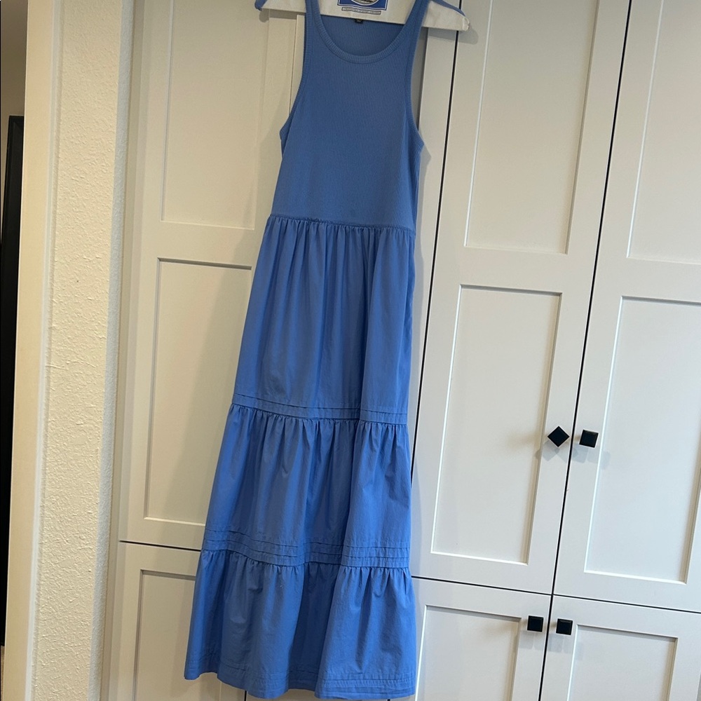 J. Crew Blue Ribbed Fabric